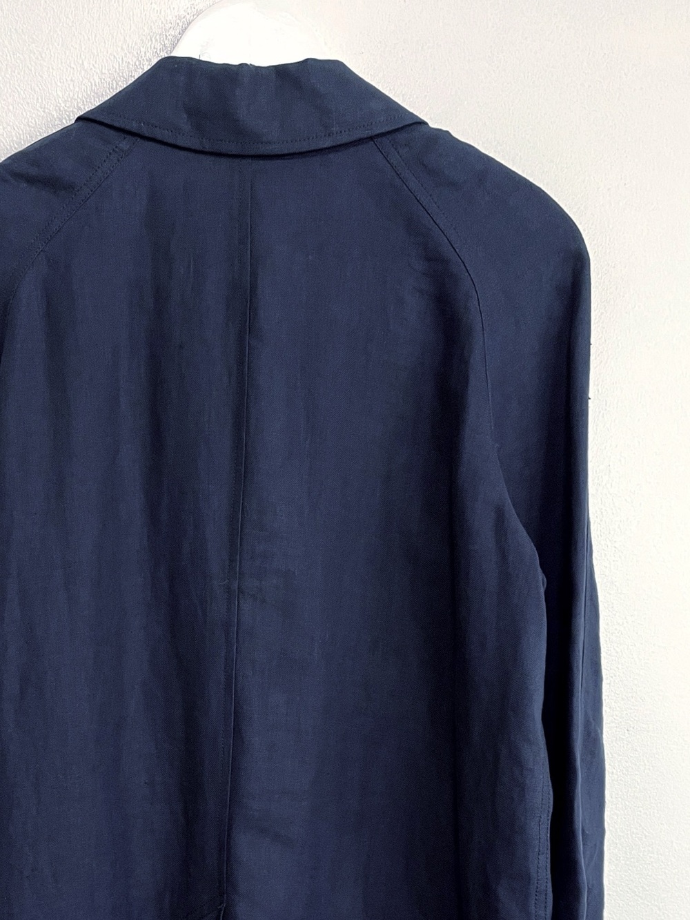 BOGO! Eileen Fisher 100% Linen Jacket Navy Blue Size Medium - Picture 6 of 8